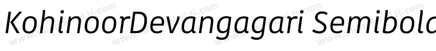 KohinoorDevangagari Semibold字体转换